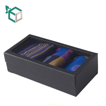 High Quality Black Custom Folding Gift Packaging Box for socks